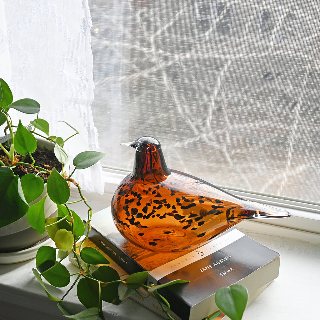 Iittala Birds By Toikka - Kuulas, Uccello In Vetro Soffiato A Mano, Blu Pioggia, 140x90 Mm